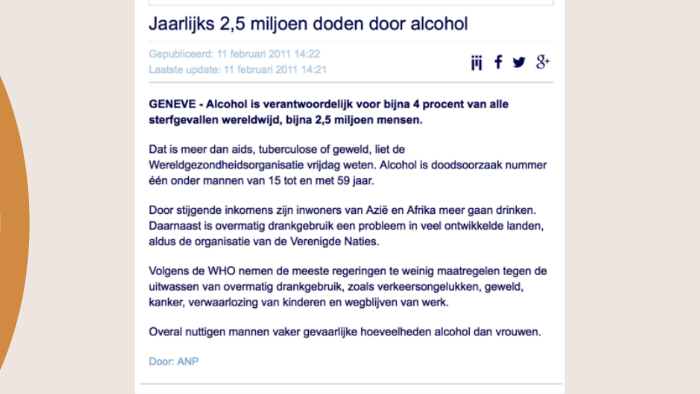 Reclame voor alcohol moet verboden worden by Mats van Lit on Prezi