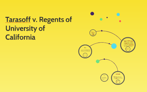 Tarasoff V. Regents Of University Of California By Luke Bonfield