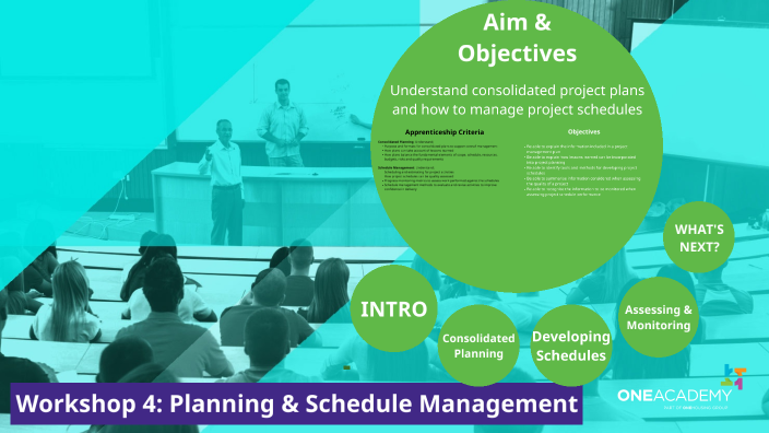 PML4 WS4 Consolidated Planning and Schedule Management