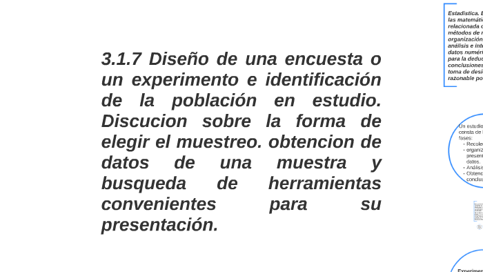 3.1.7 Diseño de una encuesta o un experimento e identificaci by pobe ...