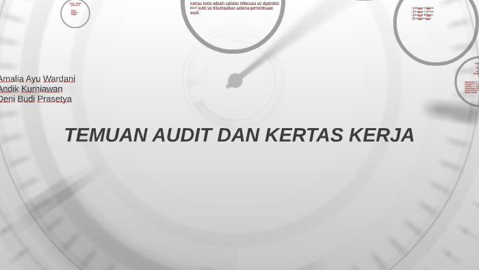 Temuan Audit Dan Kertas Kerja By Amalia Ayu Wardani