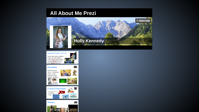 All About Me Prezi by Holly Kennedy on Prezi