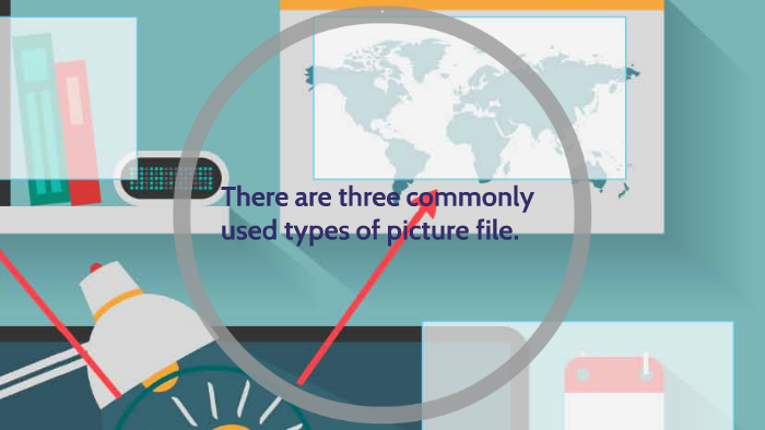 There are three commonly used types of picture file. by Mae Aquino on Prezi