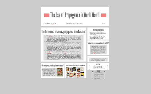 The Use of Propaganda in World War II by Jamalina students on Prezi