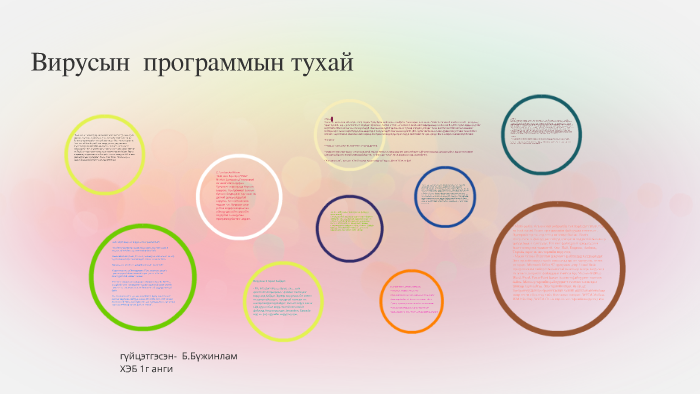 вирусын гэж юу вэ? by Ганцхан Эзэнтэй on Prezi