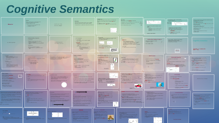 Cognitive Semantics by Nicole Weth on Prezi