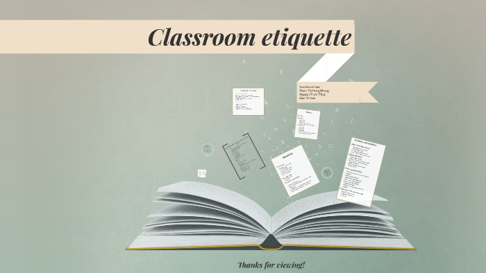 Classroom etiquette by tran van on Prezi