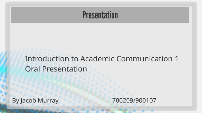 Presentation by Jacob Murrray on Prezi