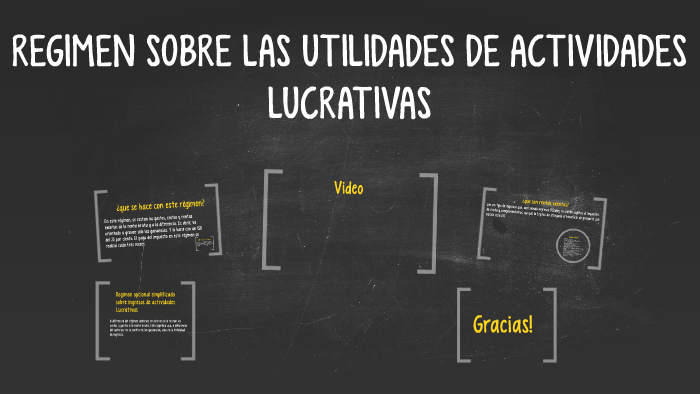 Régimen Sobre Las Utilidades De Actividades Lucrativas