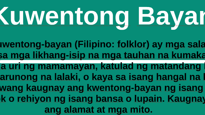 Kuwentong Bayan Kahulugan Docx Ang Kuwentong Bayan Ay Mga Salaysay