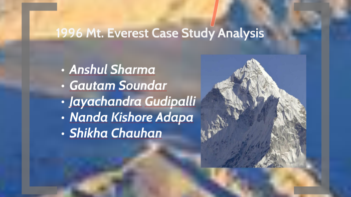 Mount everest 1996 case study analysis scribd image