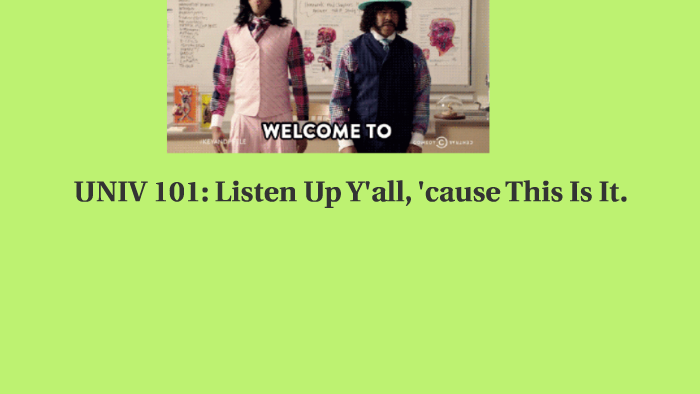 Listen Up Y All Cause This Is It Listen Up Y'all, 'cause This Is It. by Lauren Capra on Prezi