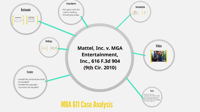 Mattel inc hot sale v mga entertainment