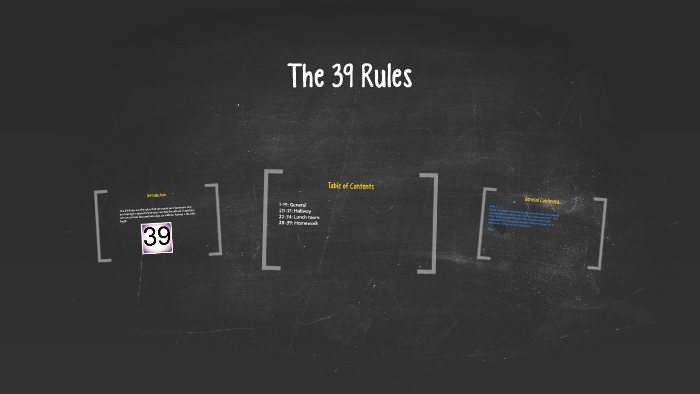 The 39 Rules by Rakeen Islam on Prezi