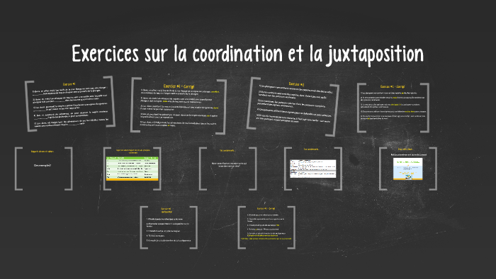 Exercices sur la juxtaposition et la coordination by Stéphanie Marcil
