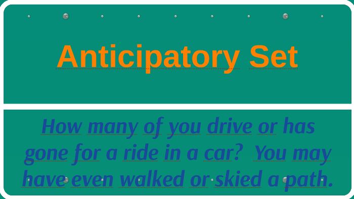 Anticipatory set for reading picture