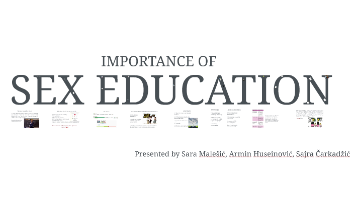 Importance Sex Education By Sara Malesic 3710