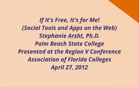 If It's Free, It's For Me! by Dr. Stephanie Arsht on Prezi