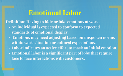 Why Is Emotional Labour Of Importance By Natasha Bassalian