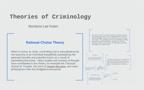 rational choice theory and crime