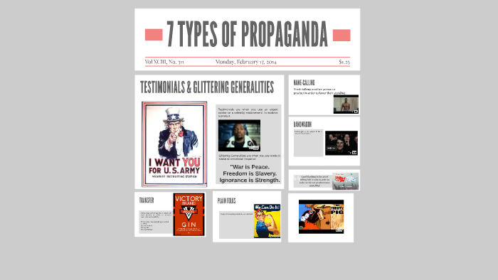 7 TYPES OF PROPAGANDA by Andrew Pham on Prezi