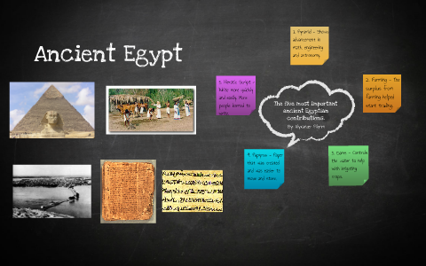 The Five Most Important Ancient Egyptian Contributions. By Tara De La 