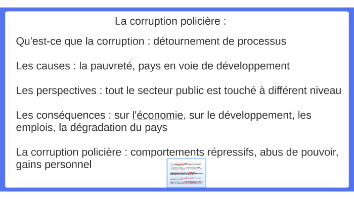 La corruption policière : by Julie Clermont