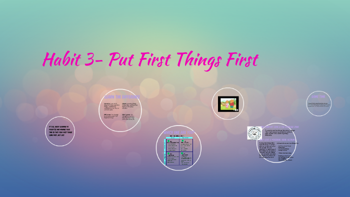 Habit 3- Put First Things First by Jocelyn Alvarenga on Prezi