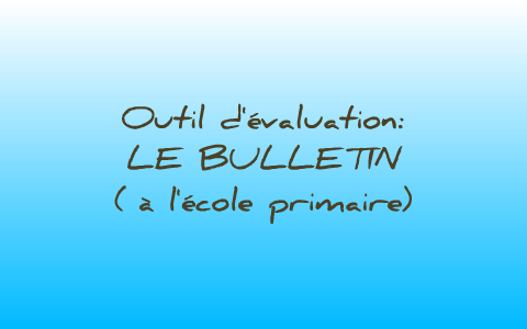 Bulletin primaire by Kevin Wijnen on Prezi