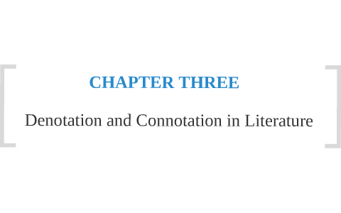 Denotation Examples In Literature
