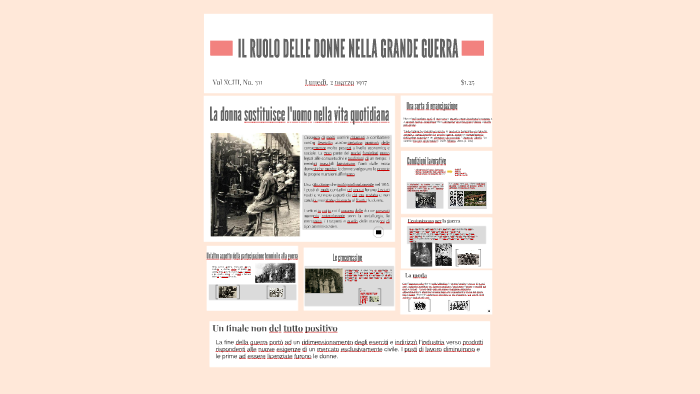 IL RUOLO DELLE DONNE NELLA GRANDE GUERRA by Alessia Ustameta on Prezi