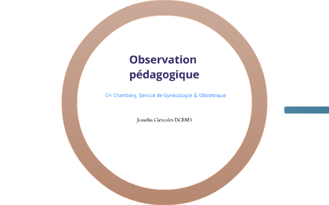 Obvervation Pédagogique Gynécologie by Josselin Ciercoles