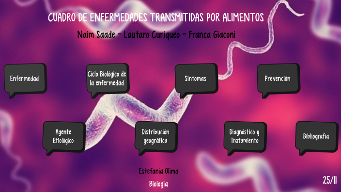 CUADRO DE ENFERMEDADES TRANSMITIDAS POR ALIMENTOS by Franca Giaconi on