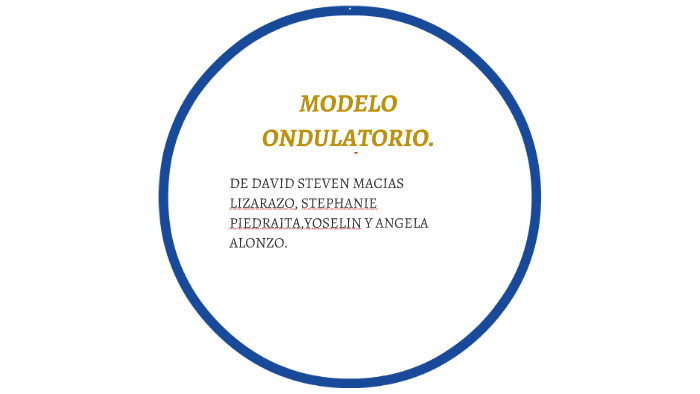 MODELO ONDULATORIO. by David Steven Macias Lizarazo