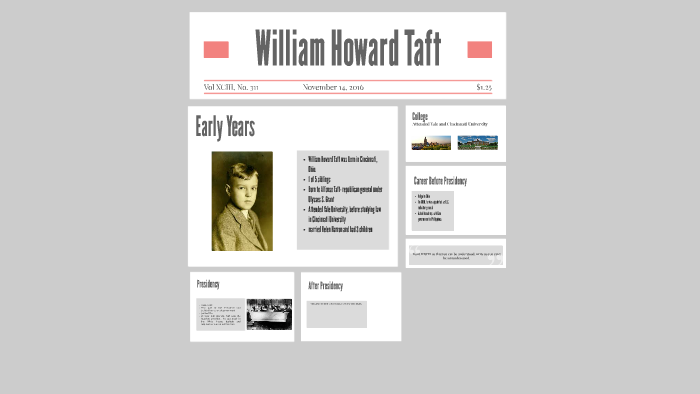 William Howard TAft by Isabel Nieves on Prezi