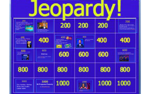 Mi programa favorita es Jeopardy. Jeopardy es una programa d by Emma ...