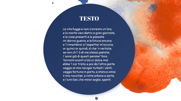 Riassunto La Vita Fugge E Non S Arresta Un Ora