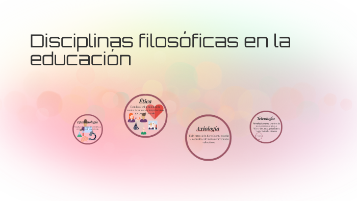 Disciplinas Filosoficas Cuyo Objeto De Estudio Es La Educacion