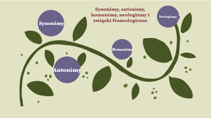 Synonimy, antonimy, homonimy, neologizmy i związki frazeologiczne by