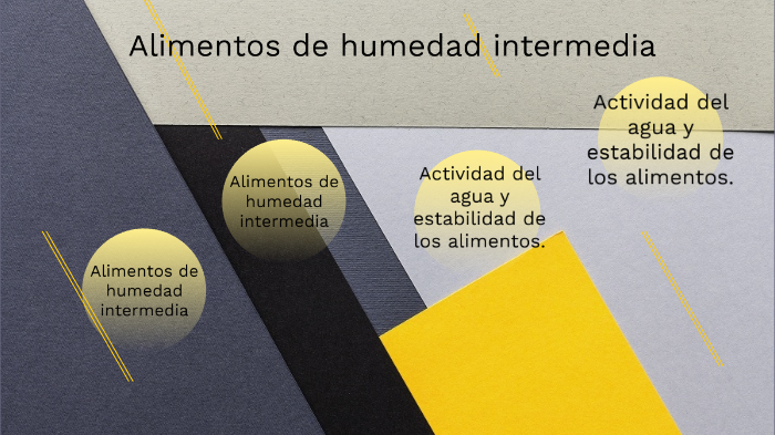 Alimentos de humendad intermedia, actividad del agua y estabilidad de