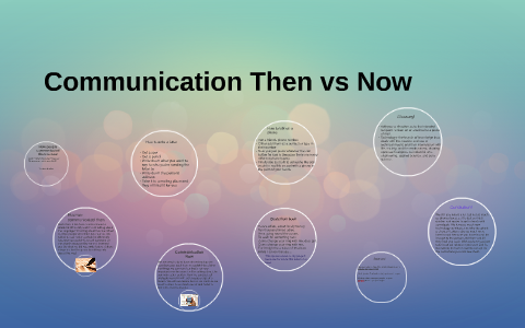 communication then and now essay 200 words