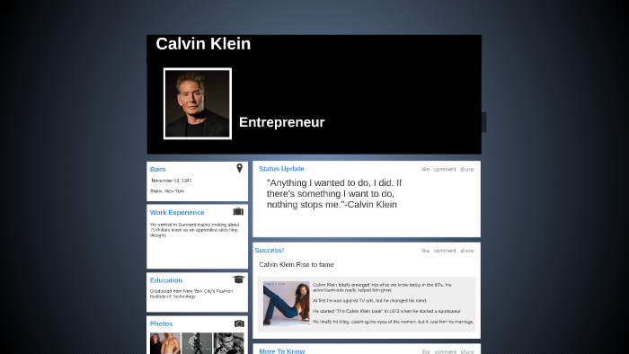 Calvin Klein  Entrepreneur