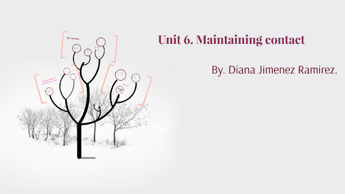 Unit 6. Maintaining contact by Diana jimenez on Prezi