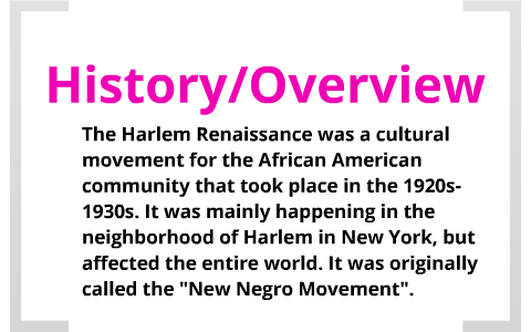 Harlem Renaissance by Rosalie Cole on Prezi