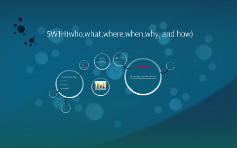 5W1H(who,what,where,when,why, and how) by SELİN YAGSAN on Prezi