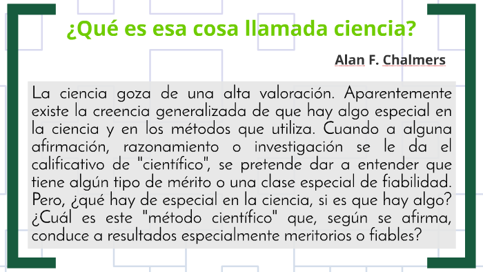 Que Es Esa Cosa Llamada Ciencia