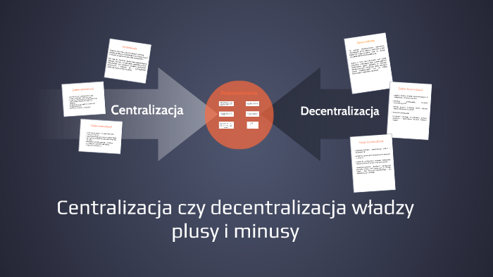 Centralizacja czy decentralizacja władzy - plusy i minusy by Karolina