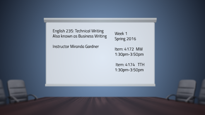 English 109 Technical Writing: Summer 2015 by Miranda Gardner on Prezi