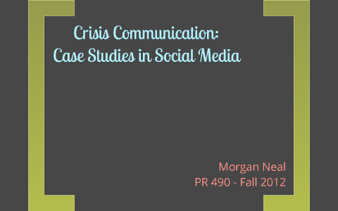 social media and crisis communication thesis