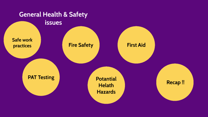 General Health & Safety Issues by kate green